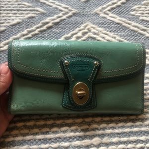 Turquoise Coach Wallet